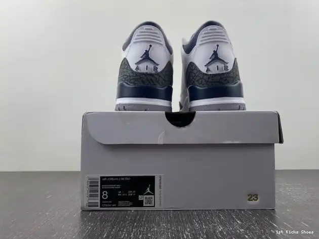 1st Kicks Jordan Air 3 Midnight CT8532-140 Navy 0527